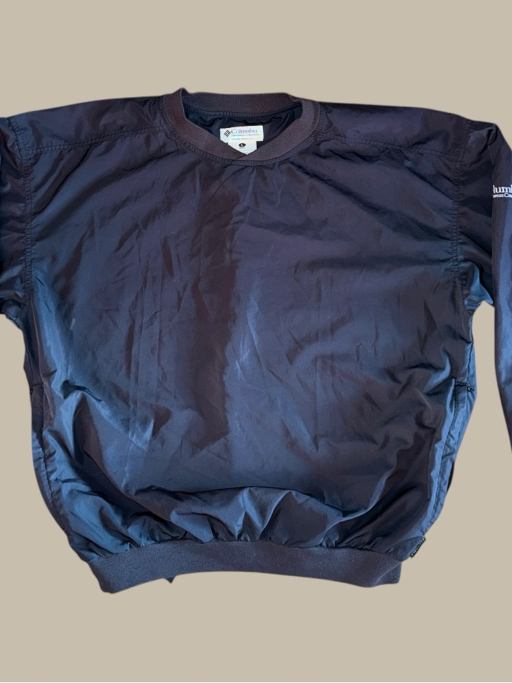 Columbia Sportswear Lightweight Packable Pullover Windbreaker Men’s Large Black
